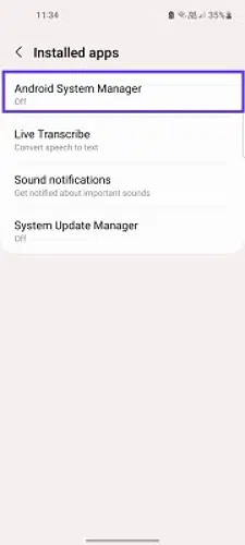 android system manager