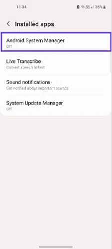 android system manager