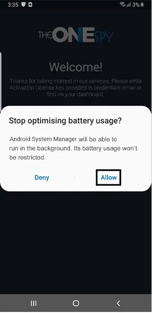 stop optimising battery usage